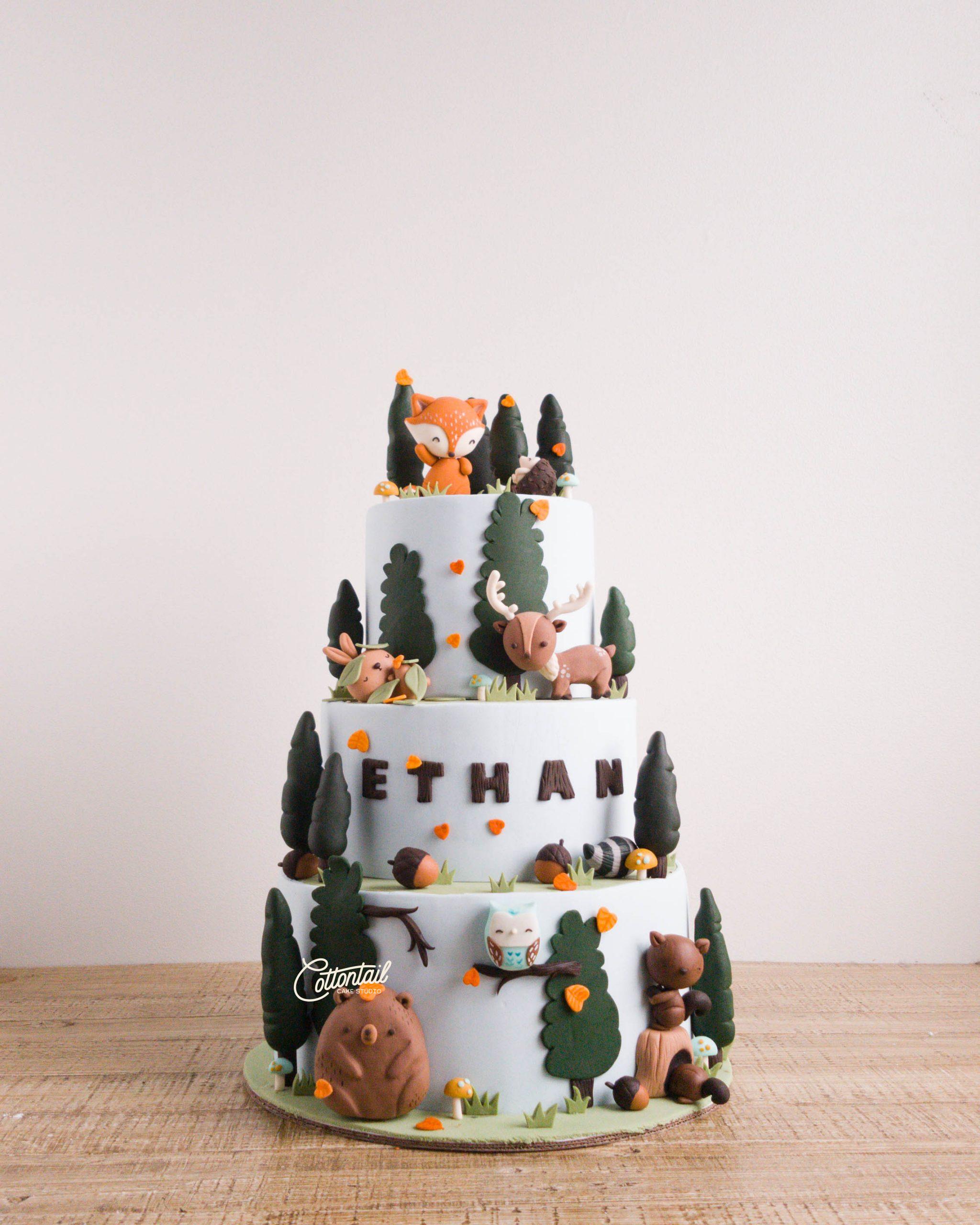 Forest Friends Cake | Cottontail Cake Studio | Sugar Art